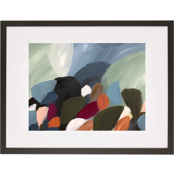 Flowers On The Hill 1H - Framed Print