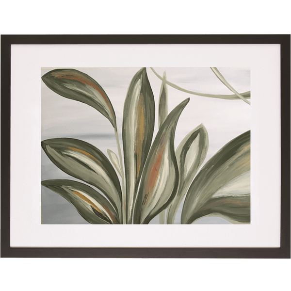 Lilly Leaves 3H - Framed Print