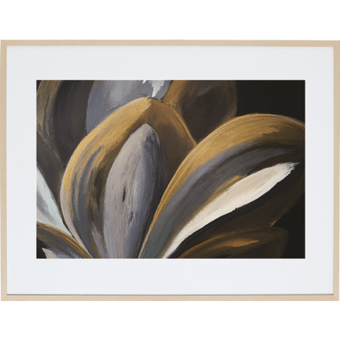 Gold Magnolia 3H Framed Print