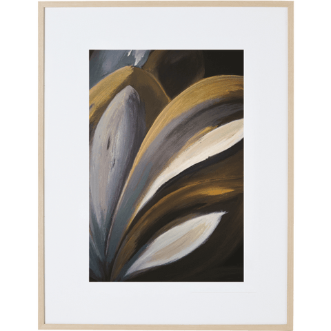 Gold Magnolia 3V Framed Print